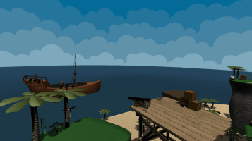scenerie shot of pirate ship